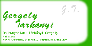 gergely tarkanyi business card