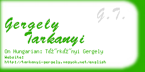 gergely tarkanyi business card